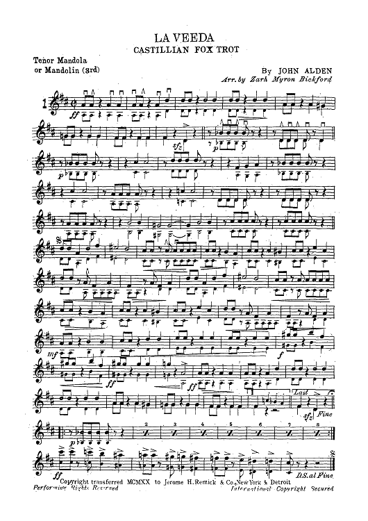 Mandolin & Guitar Collection No. 21 - Tenor Mandola