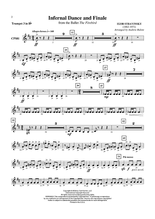 Infernal Dance and Finale - Trumpet 3 in B-flat