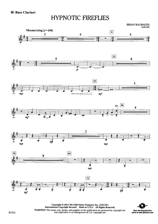 Hypnotic Fireflies - Bb Bass Clarinet