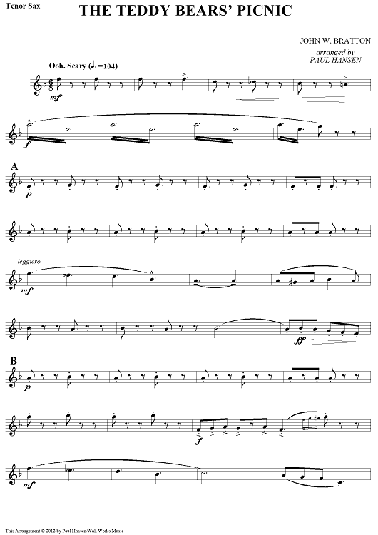 The Teddy Bears' Picnic - Tenor Sax