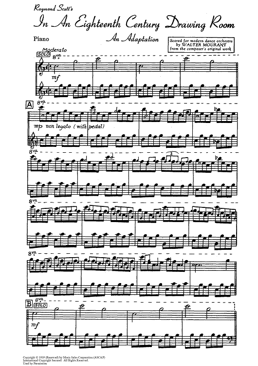In An Eighteenth Century Drawing Room - Piano Score