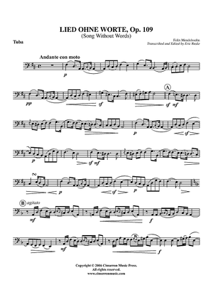 Lied Ohne Worte, Op. 109 - Tuba
