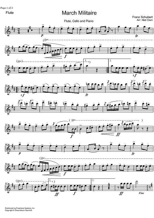 March Militaire Op.51 No. 1D773 - Flute