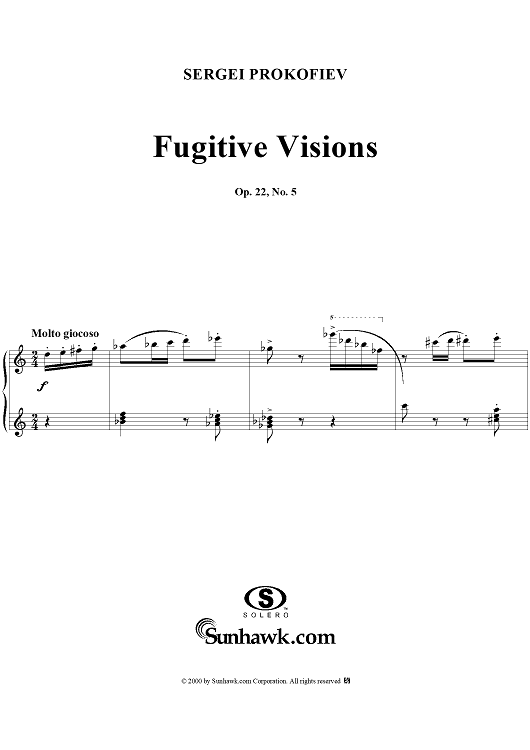 Fugitive Visions, op. 22, no. 5  (Molto giocoso)