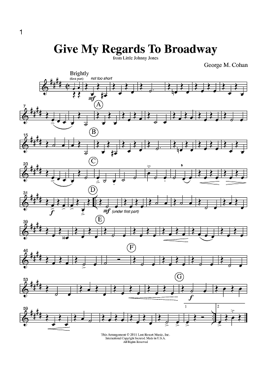 Music for Four, Collection No. 2 - Early Pop Favorites - Part 3 Clarinet in Bb