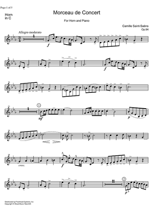 Morceau de Concert Op.94 - Horn in C