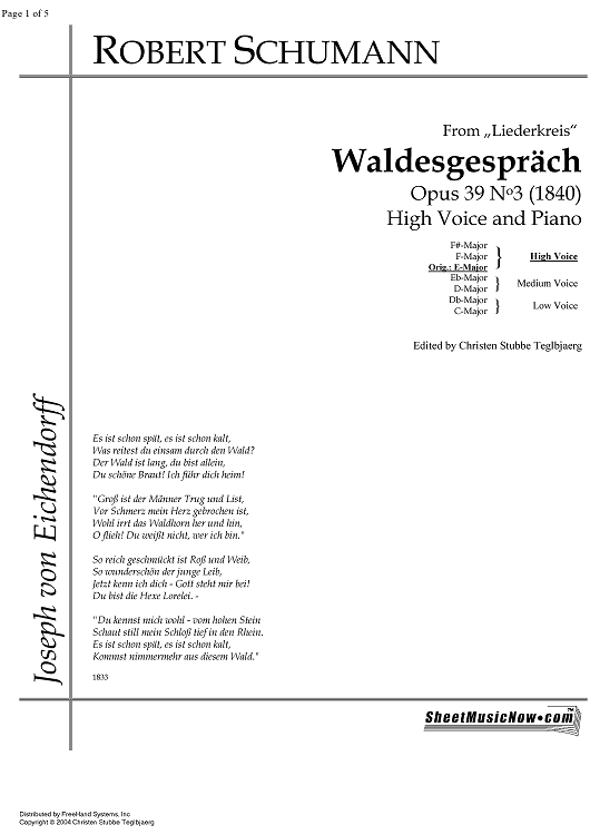 Waldesgespräch Op.39 No. 3