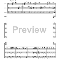 Five Pieces for Cello Quartet - Score