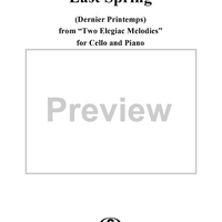 Last Spring, No. 2 from "Two Elegiac Melodies", Op. 34 - Full Score