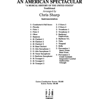 An American Spectacular - Score Cover
