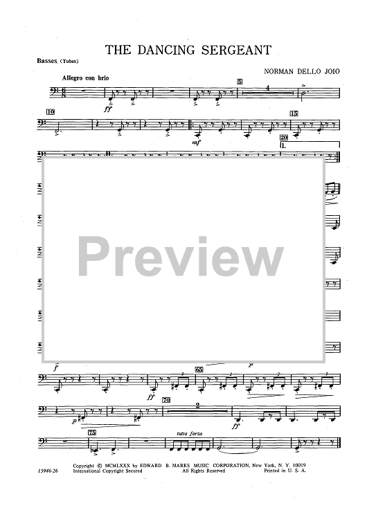 The Dancing Sergeant - Basses (Tubas)