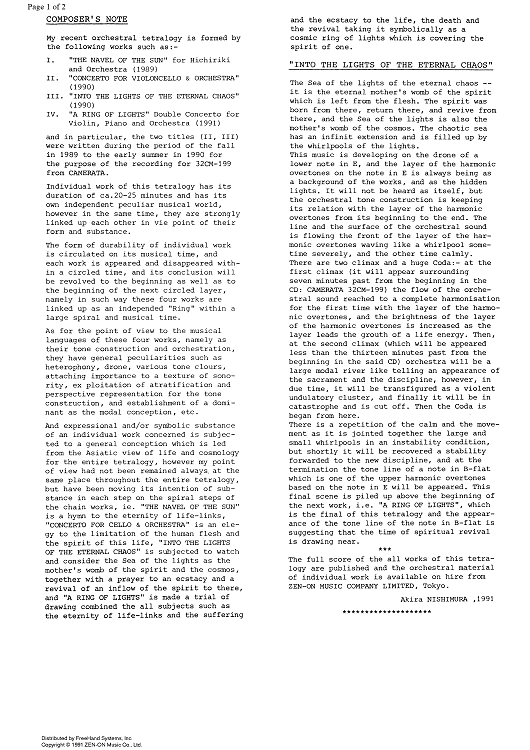 Into the Lights of Eternal Chaos - Preface