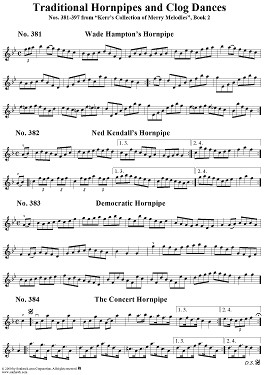 Nos. 381-397: Hornpipes and Clog Dances