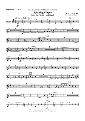 Lightning Fingers - Solo for Clarinet and Band - Euphonium TC