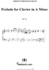 Praelude for Clavier in A Minor  (BWV 931)