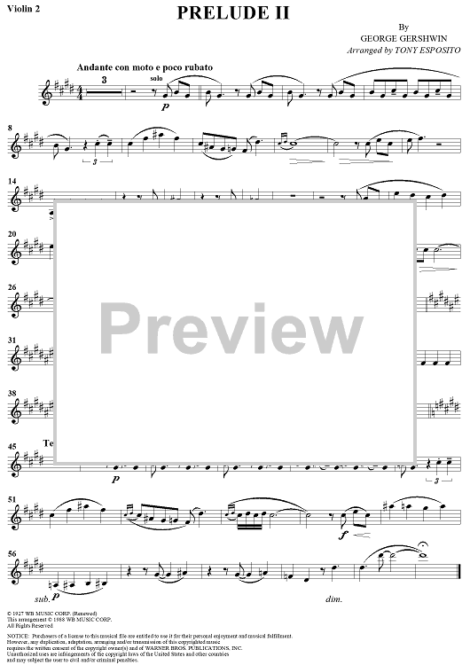 Prelude II - Violin 2