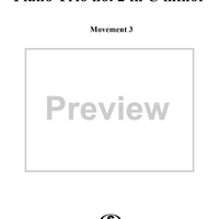 Piano Trio No. 2, Mvmt. 3 - Piano Score