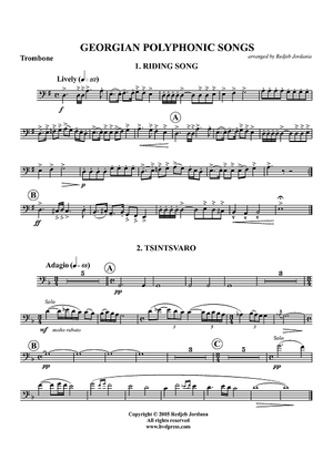 Georgian Polyphonic Songs - Trombone