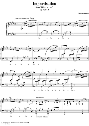 Improvisation in C-sharp Minor, Op. 84, No. 5