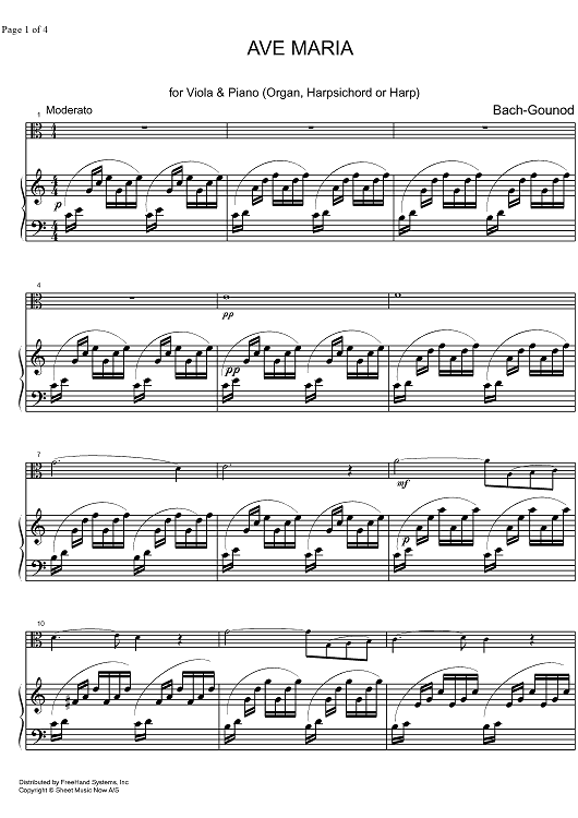Ave Maria - Score