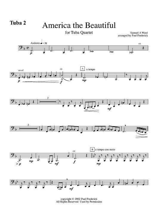 America the Beautiful / Star-Spangled Banner - Tuba 2