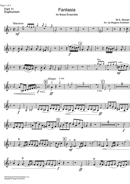 Fantasia KV608 - Euphonium