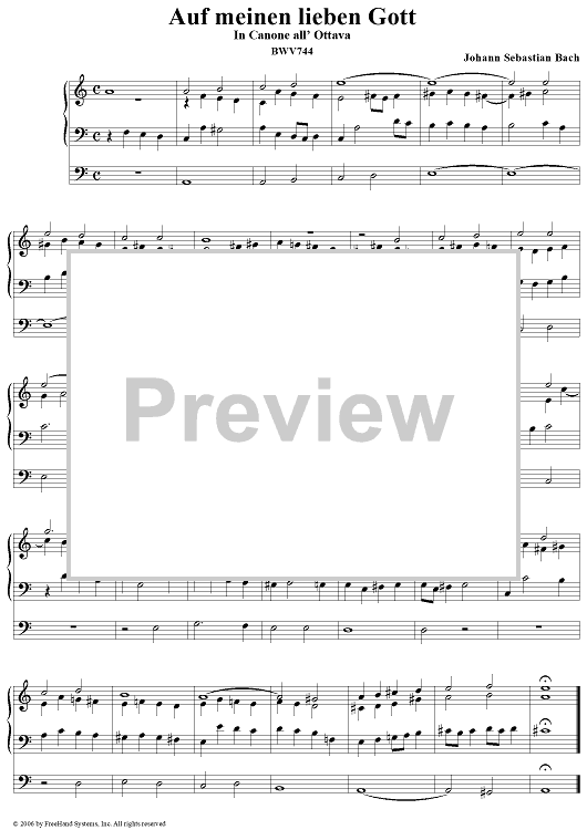 Auf meinen lieben Gott, BWV744