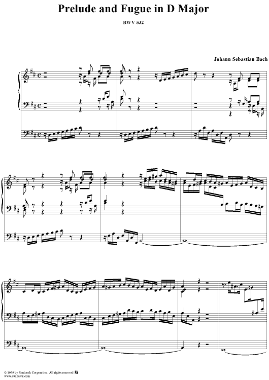 Prelude and Fugue in D Major, BWV532