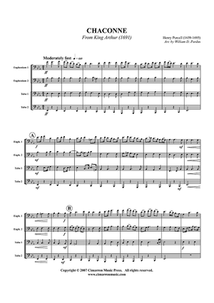 Chaconne from King Arthur (1691) - Score