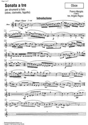 Sonata a tre - Oboe