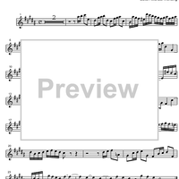 Three Part Sinfonia No. 3 BWV 789 D Major - E-flat Alto Saxophone