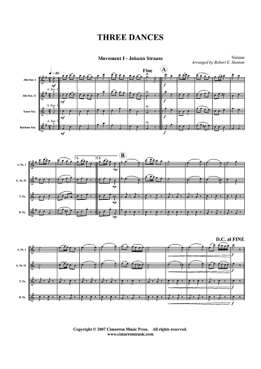 Three Dances - Score