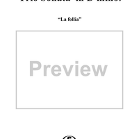 Trio Sonata in D minor, Op. 1/12 RV63 ("La follia")