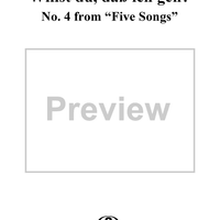 Willst du, daß ich geh? - No. 4 from "Five Songs" Op. 71