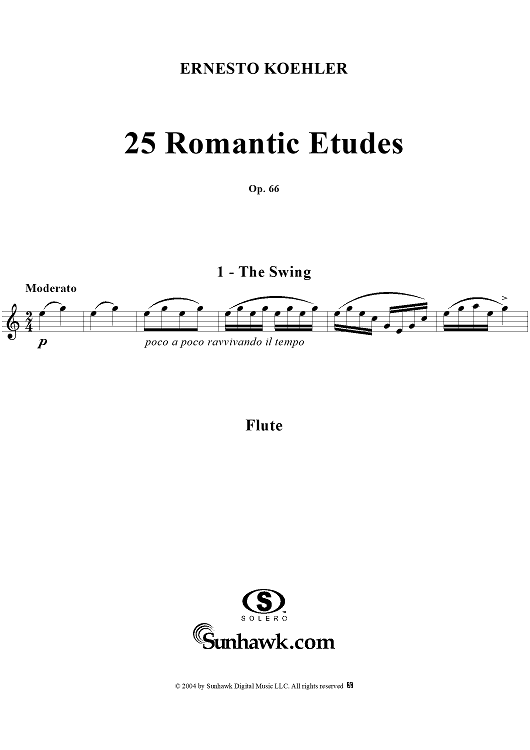 Twenty-Five Romantic Etudes, Op. 66