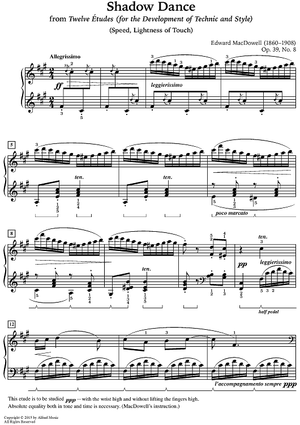 Shadow Dance, Op. 39, No. 8