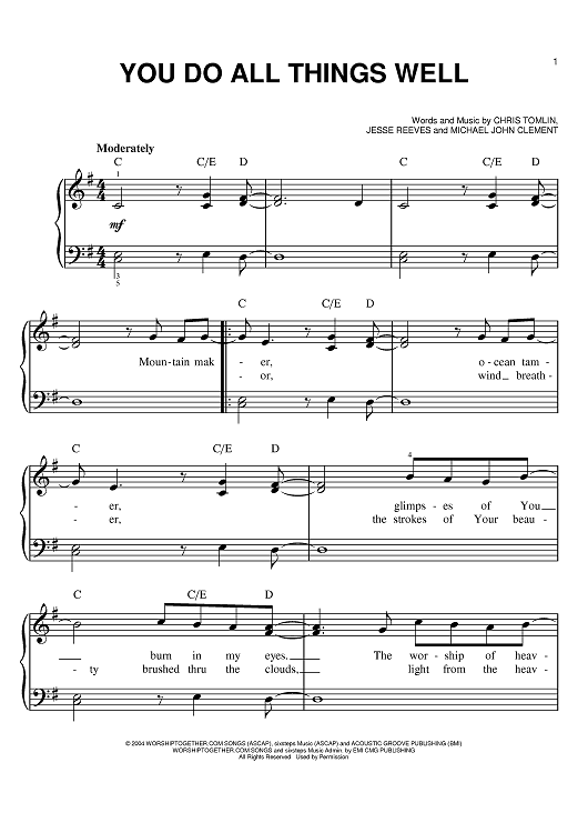 You Do All Things Well