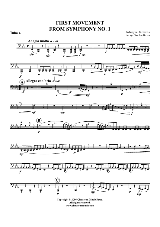 First Movement from Symphony No. 1 - Tuba 4