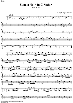 Sonata No. 4 in C Major - Flute