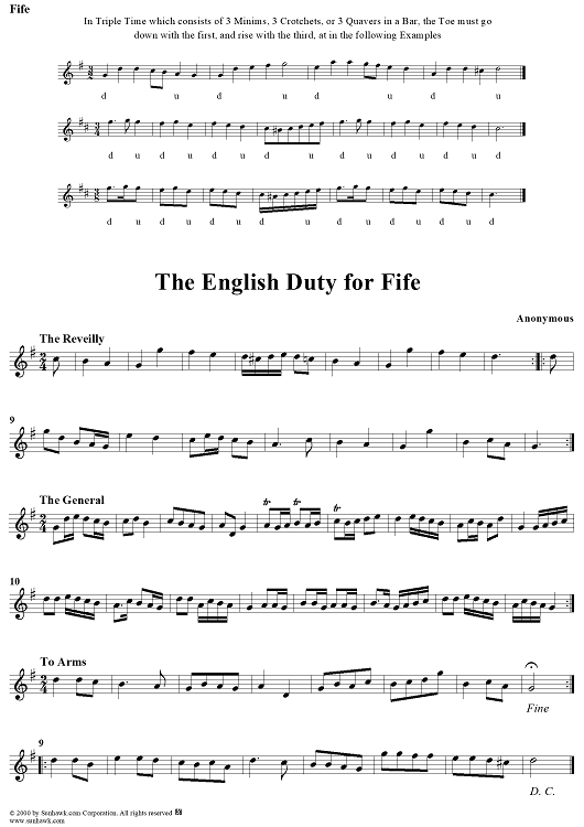 The English Duty for Fife