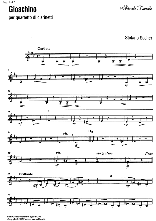 Gioachino - Clarinet in B-flat