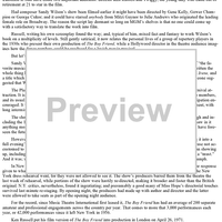 The Boy Friend - Notes