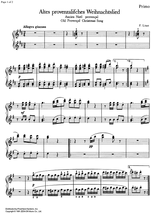 Weihnachtslied - Piano 1