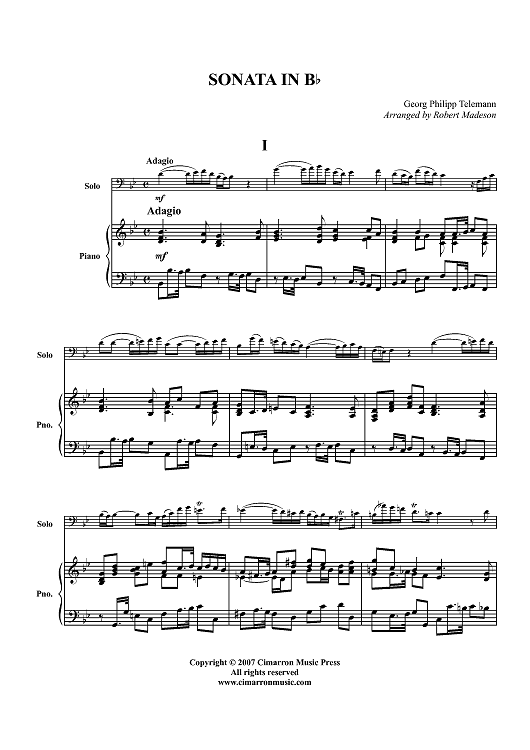 Sonata in Bb - Piano Score
