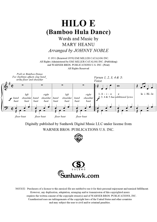 Hilo E (Bamboo Hula Dance)