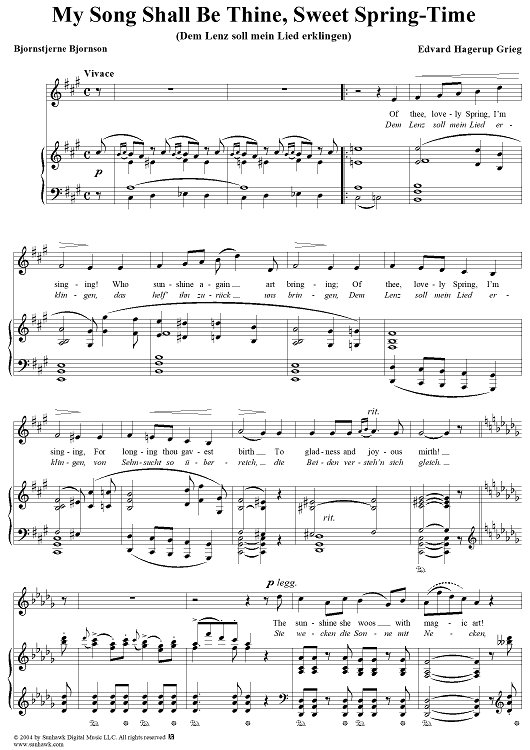 My Song Shall Be Thine, Sweet Spring-time