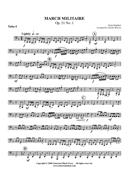 March Militaire Op. 51 No. 1 - Tuba 4