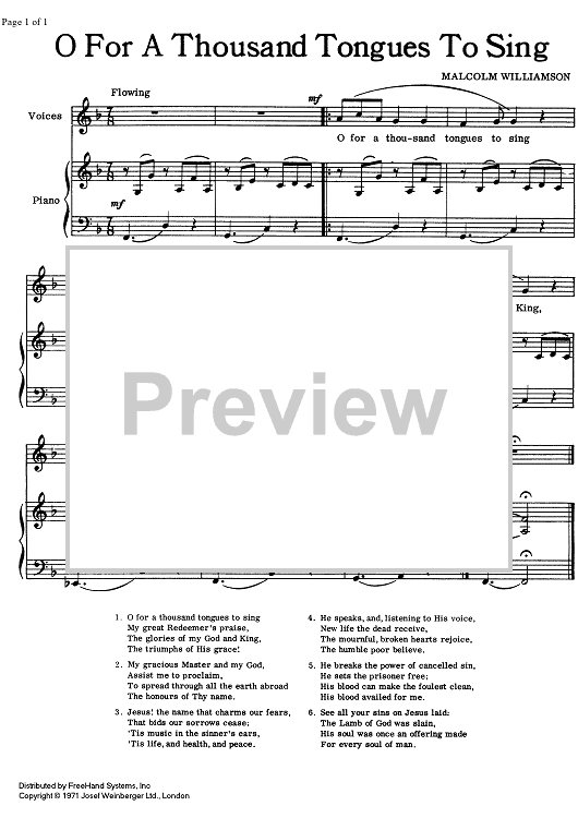 O For A Thousand Tongues To Sing