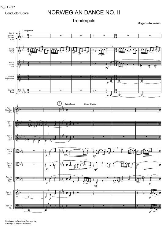 Norwegian Dance No. 2 - Score