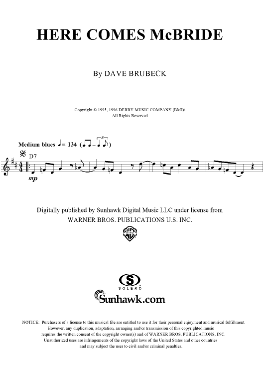 Here Comes McBride - B-flat Instrument